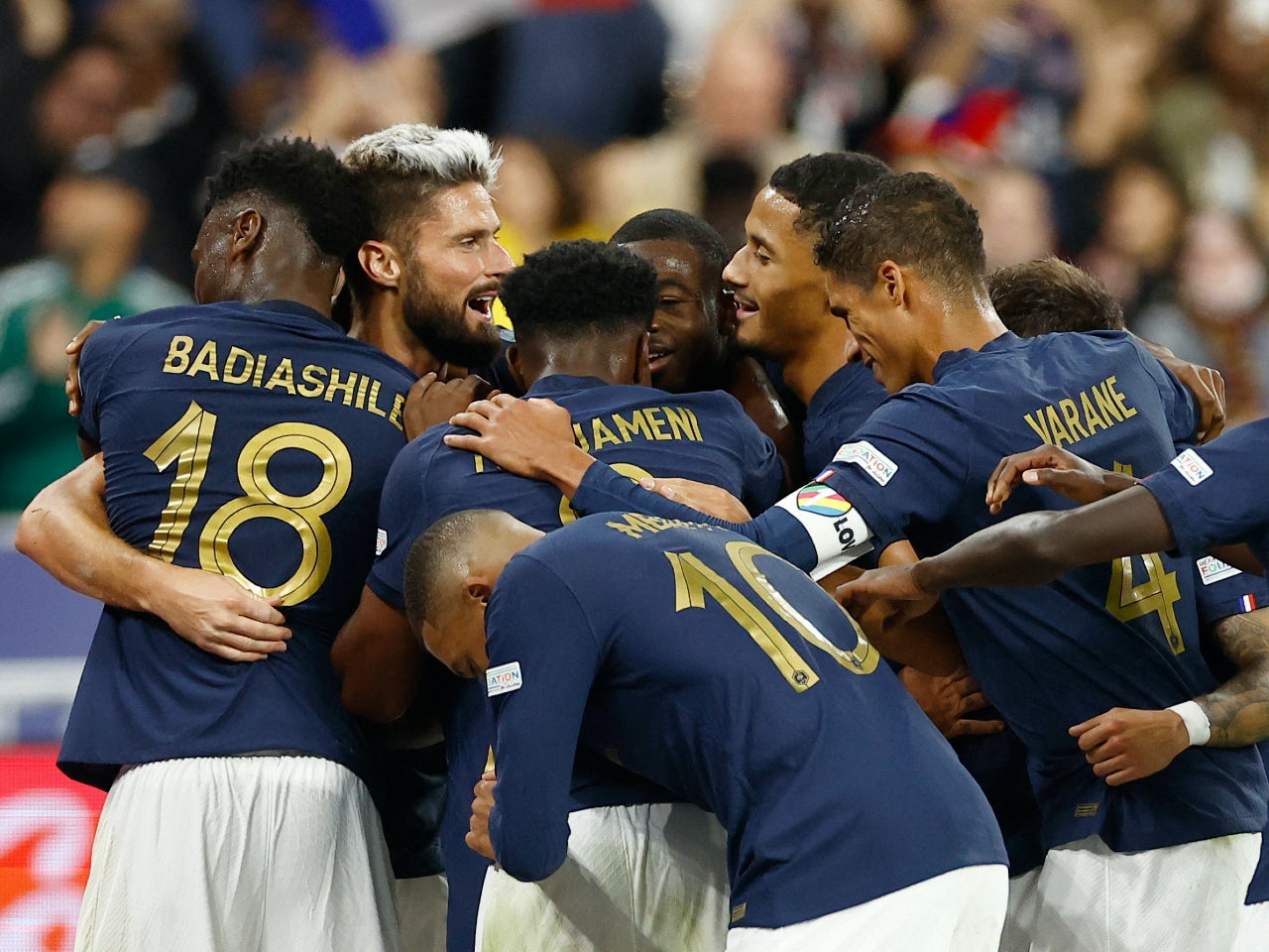 France celebrates against Australia 